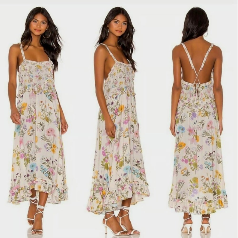 Spell and The Gypsy Collective Posey Strappy Midi Dress (Size Medium)